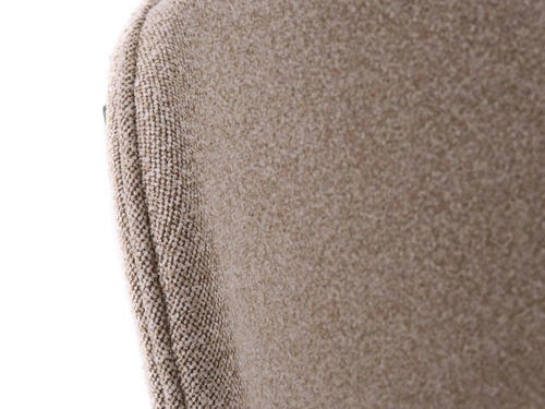 Krzesło tapicerowane Stilo do jadalni beżowe na dębowych nogach