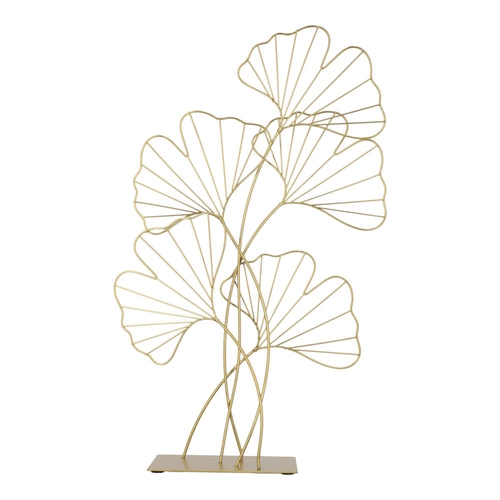 Dekoracja metalowa Ginko złota