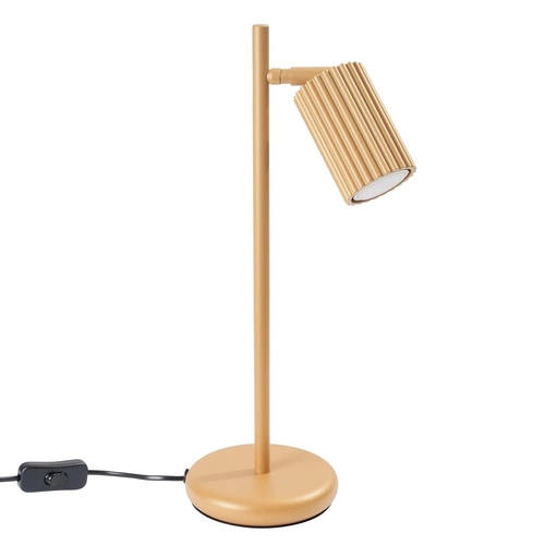 Lampka nocna do sypialni Karbon złota nowoczesna regulowana SOLLUX LIGHTING 43 cm