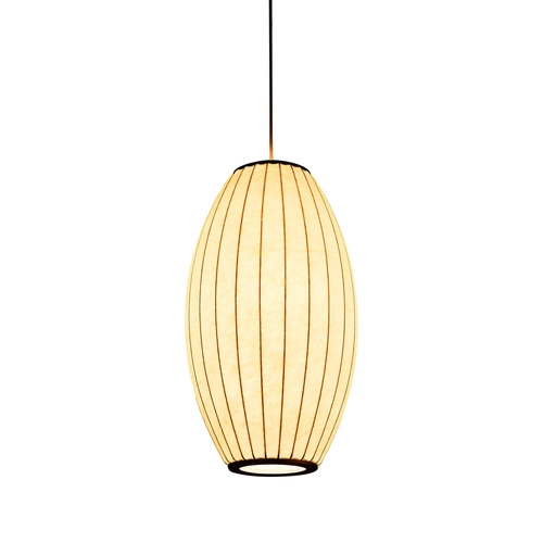 Lampa wisząca SILK BARREL biała 50 cm nowoczesna regulowana do salonu i jadalni