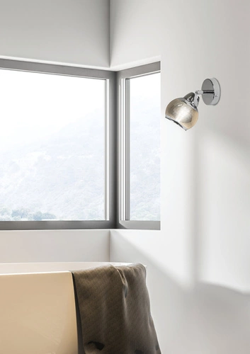 Kinkiet ścienny Fort nowoczesny chrom metalowy z ruchomym kloszem do sypialni i salonu