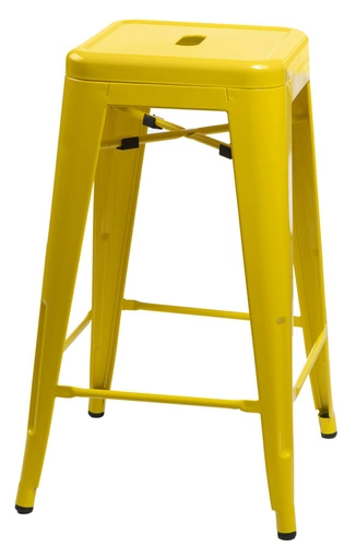 Hoker Paris 75cm. żółty insp. Tolix       outlet