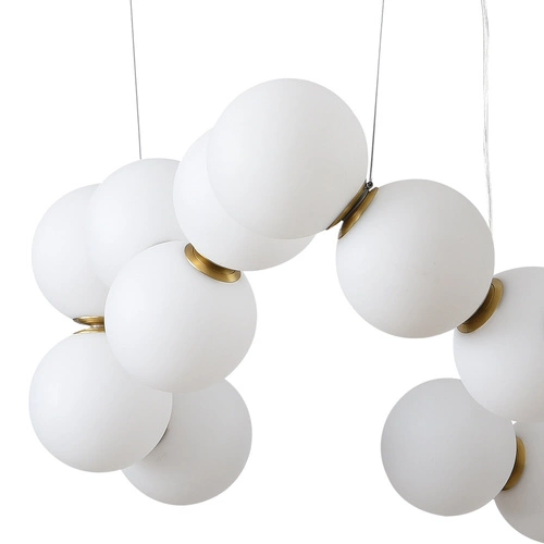 Lampa wisząca kula LED CORALLI-80 biała nowoczesna do salonu i nad stół 80 cm