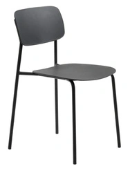 Krzesło Kirkland do jadalni i kuchni nowoczesne czarne sztaplowane