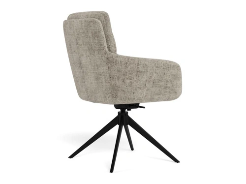 Actona Roger szare krzesło obrotowe tapicerowane do jadalni z podłokietnikami