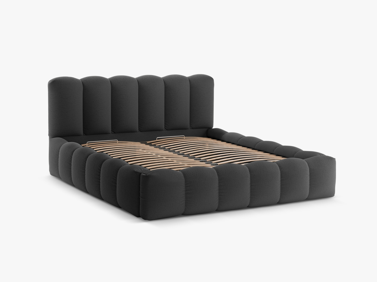 Łóżko Lupine Anthracite Structured Fabric 200x200