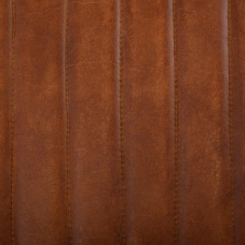 Hoker skórzany Dario Atmosphera brązowy z oparciem loftowy do kuchni i jadalni 75 cm