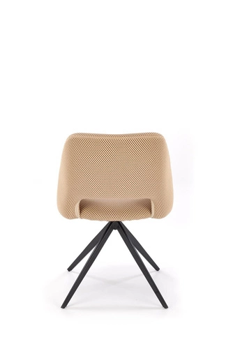 Krzesło biurowe Maeba obrotowe tapicerowane beżowe nowoczesne do biura i sypialni Intesi