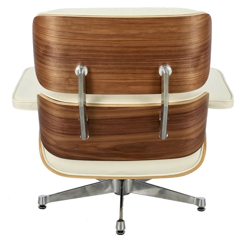 Fotel Vip Lounge Chair obrotowy skórzany biały nowoczesny do salonu D2.DESIGN