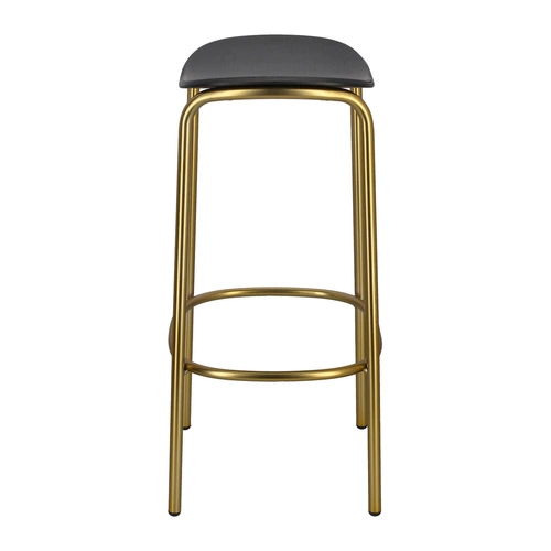 Hoker bez oparcia TRICK wood 65 cm czarno-złoty nowoczesny do kuchni i jadalni SCAB Design