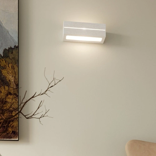 Nowoczesny kinkiet ścienny ceramiczny VEGA LINE Sollux biały do salonu i sypialni 32,5 cm