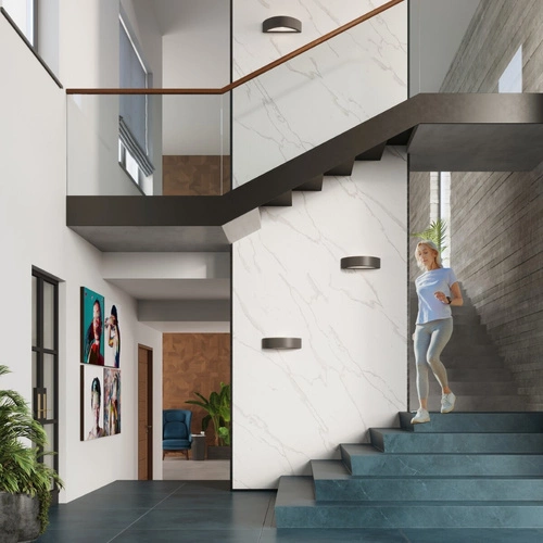 Kinkiet ścienny nowoczesny ceramiczny czarny Atena Sollux do salonu i sypialni 40,5 cm