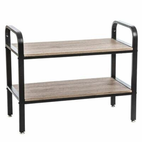 Industrialna półka na buty Jano 5five simply smart czarna i naturalna do przedpokoju 71 cm