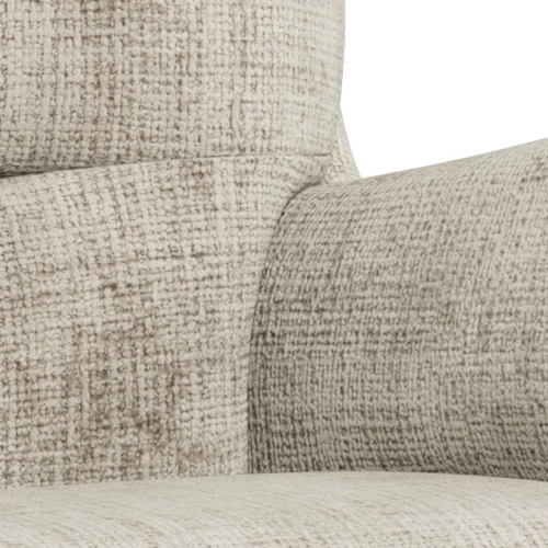 Fotel kubełkowy Suton rozkładany z podnóżkiem beżowy aksamit do salonu