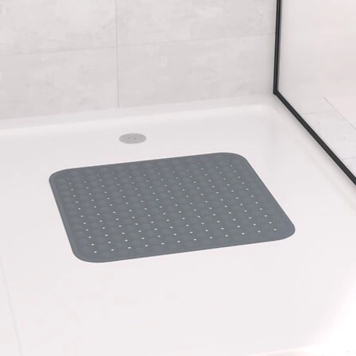 Mata antypoślizgowa pod prysznic 53x53 szara nowoczesna 5five simply smart