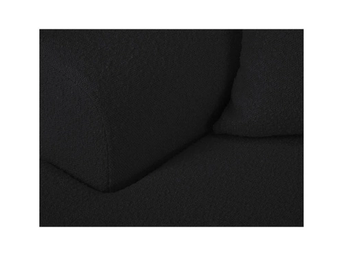 Narożnik z funkcją spania Moghan Black Boucle Lewostronna kolor nóg czarny