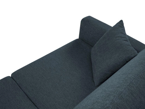 Narożnik z funkcją spania Gabriel Blue Structured Fabric prawostronny
