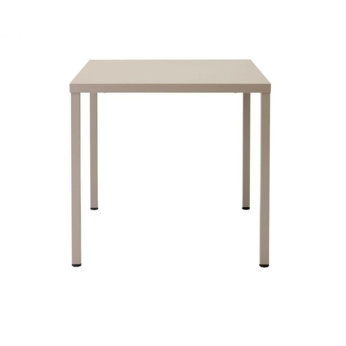 Stół kwadratowy metalowy 70x70 Summer beżowy do ogrodu, tarasu, kawiarni i kuchni