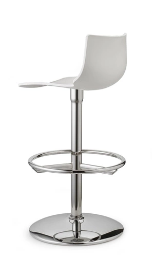 Hoker Day Twist biały nowoczesny bez oparcia do kuchni 75 cm obrotowy SCAB Design