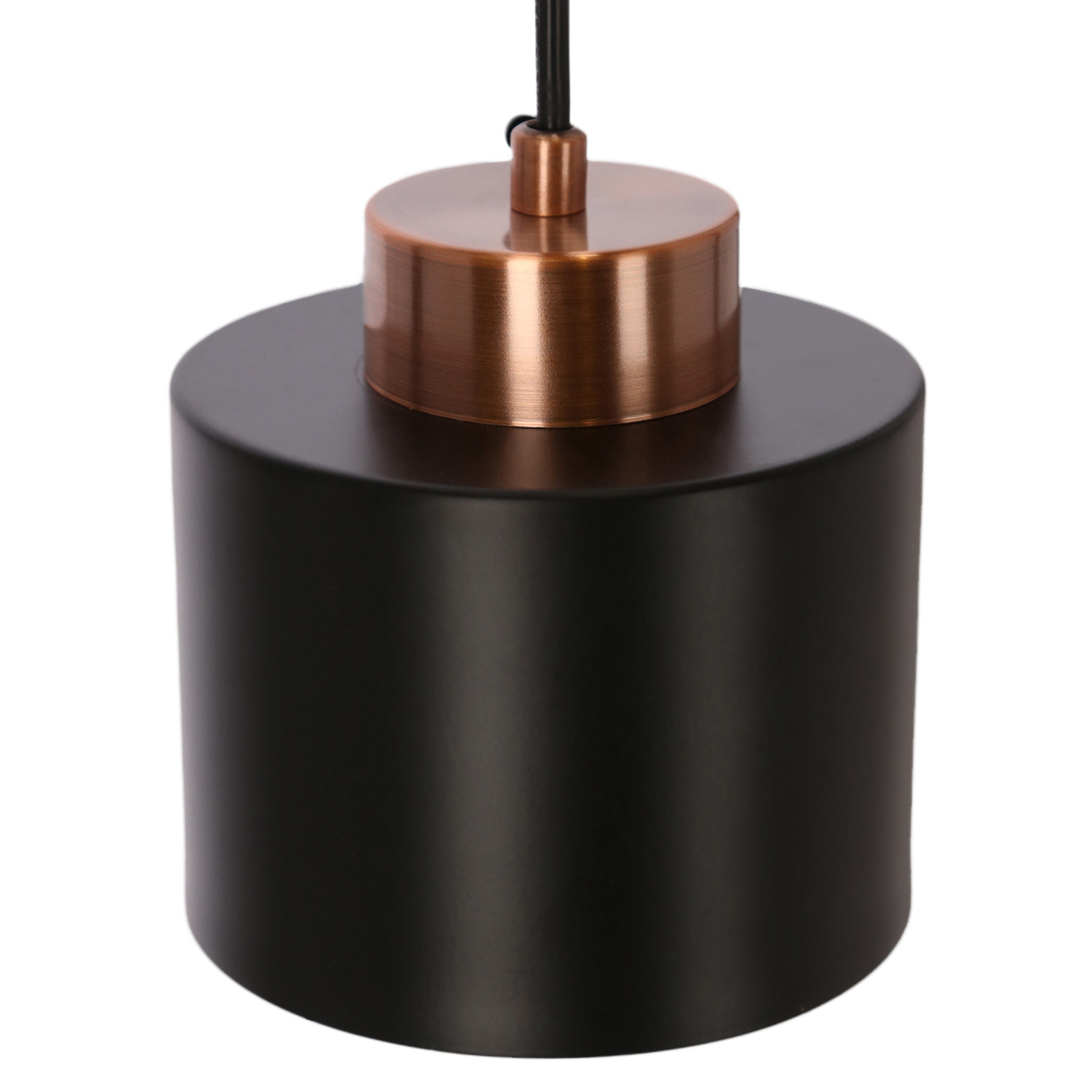 Lampa wisząca Olena czarna 1x60W E27 klosz czarny