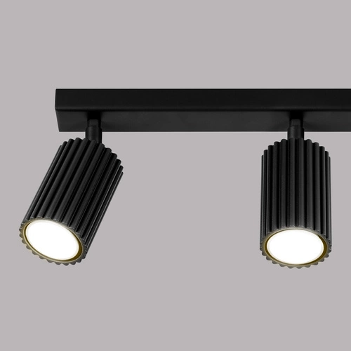 Plafon sufitowy KARBON 3L czarny minimalistyczny ruchomy do salonu i sypialni SOLLUX