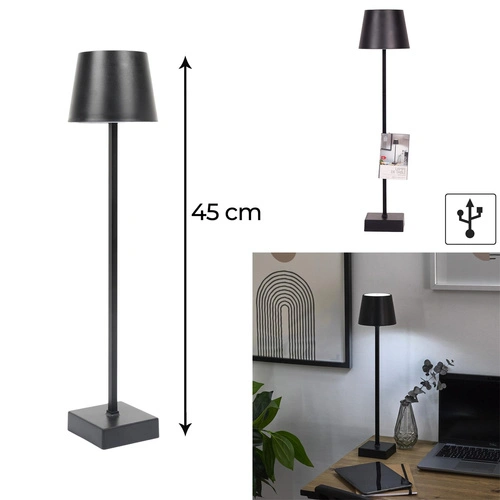 Lampka biurkowa LED Blanca czarna dotykowa ze ściemniaczem