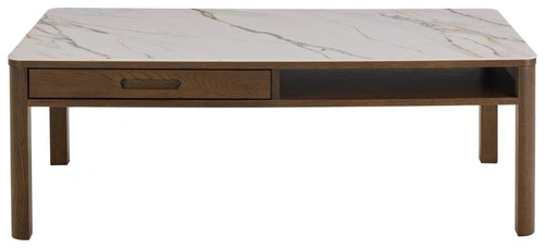 Stolik kawowy Southampton prostokątny nowoczesny z szufladą 130x70