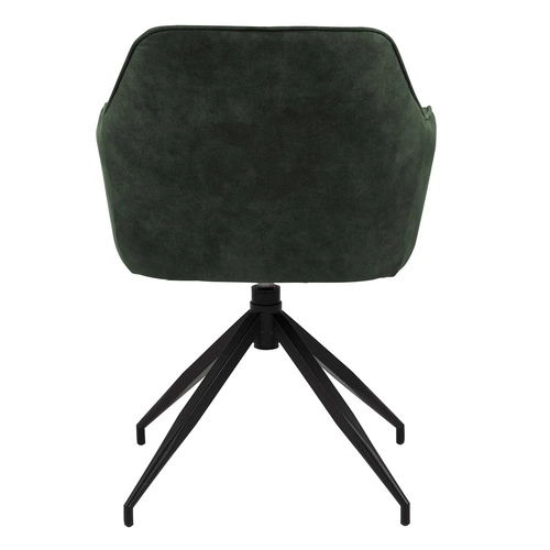 Krzesło tapicerowane Brenda Actona oliwkowe obrotowe z podłokietnikami do jadalni nowoczesne