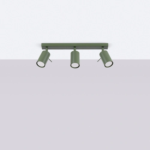 Plafon sufitowy RING 3L nowoczesny oliwkowy do salonu i sypialni ruchomy SOLLUX