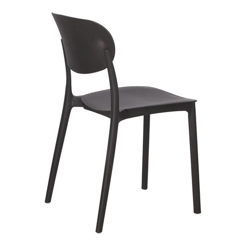 Krzesło ogrodowe Plasta czarne 5five simply smart z polipropylenu łatwe w czyszczeniu sztaplowane
