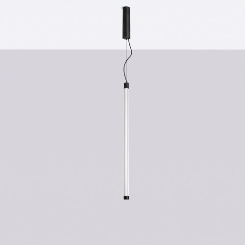 Lampa wisząca TRANG 75 czarna LED regulowana do kuchni nad wyspę