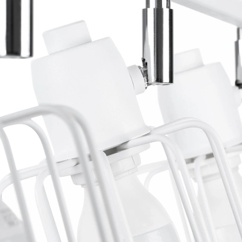 Plafon sufitowy nowoczesny BELUCI 3 biały metalowy z ruchomym kloszem do salonu SOLLUX