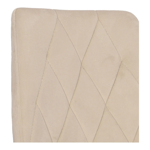 Krzesło tapicerowane Loretta velvet beżowe do jadalni i salonu nowoczesne na czarnych nogach Intesi