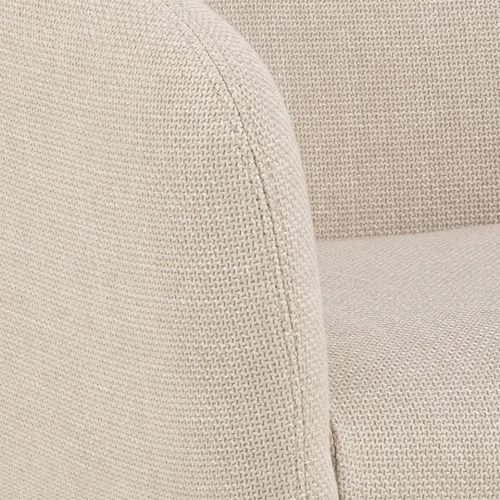 Fotel kubełkowy obrotowy Ramsey beżowy aksamitny do salonu nowoczesny z podłokietnikami