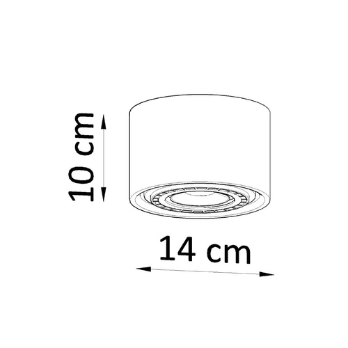 Plafon sufitowy BASIC 1 skandynawski drewniany do salonu i kuchni SOLLUX 14x14 cm