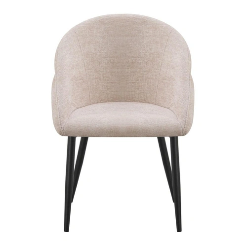Krzesło Solla beżowe tapicerowane welur do jadalni i salonu Intesi