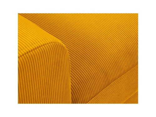 Narożnik z funkcją spania Moghan Yellow Corduroy Prawostronna kolor nóg czarny