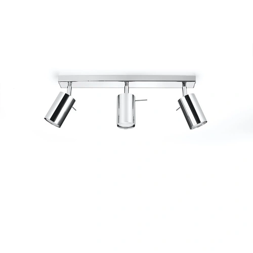 Plafon sufitowy RING 3 chrom nowoczesny metalowy do salonu kuchni lub sypialni 45 cm