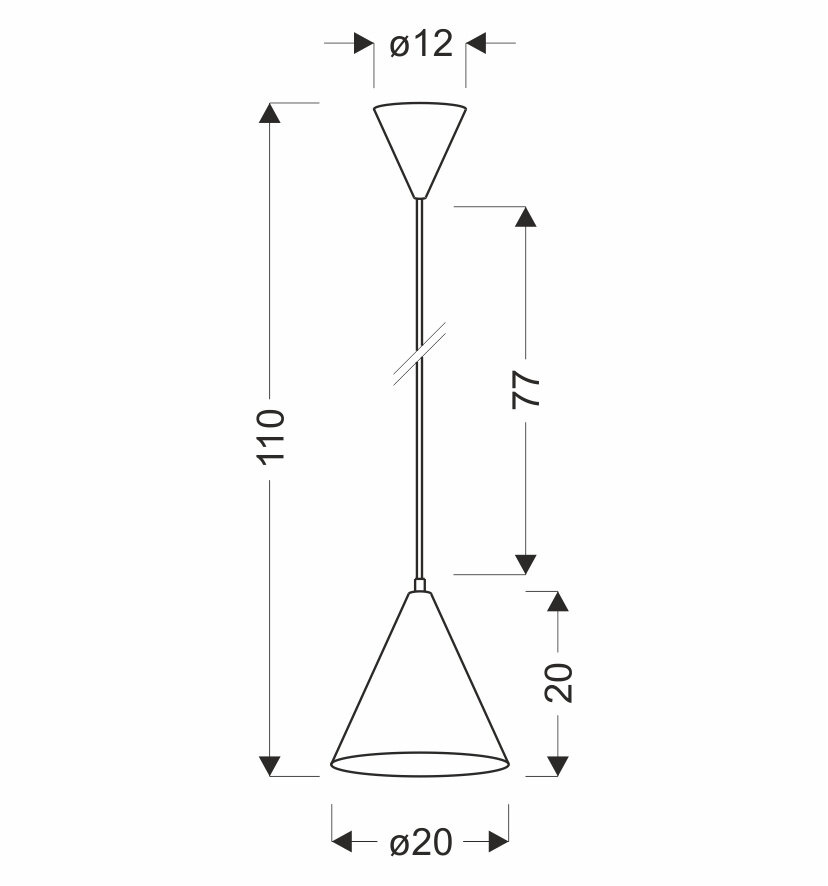 Lampa wisząca Voss biała nowoczesna metalowa do salonu i jadalni nad stół 20 cm