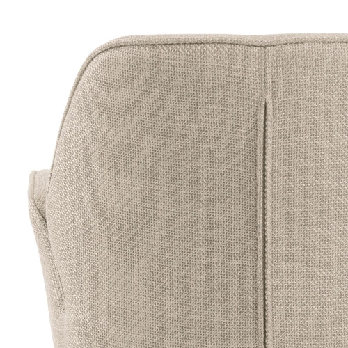 Krzesło tapicerowane obrotowe Aura Actona beżowe z podłokietnikami do jadalni i salonu