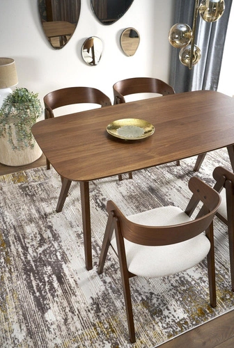 Stół do jadalni Fido 160 cm orzechowy nowoczesny prostokątny, drewniany, łatwe czyszczenie Intesi