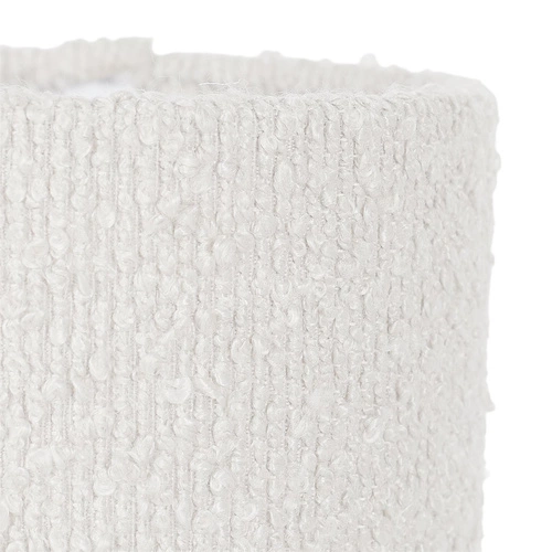 Lampka nocna do sypialni Intesi nowoczesna biała boucle z kloszem skandynawska 38 cm