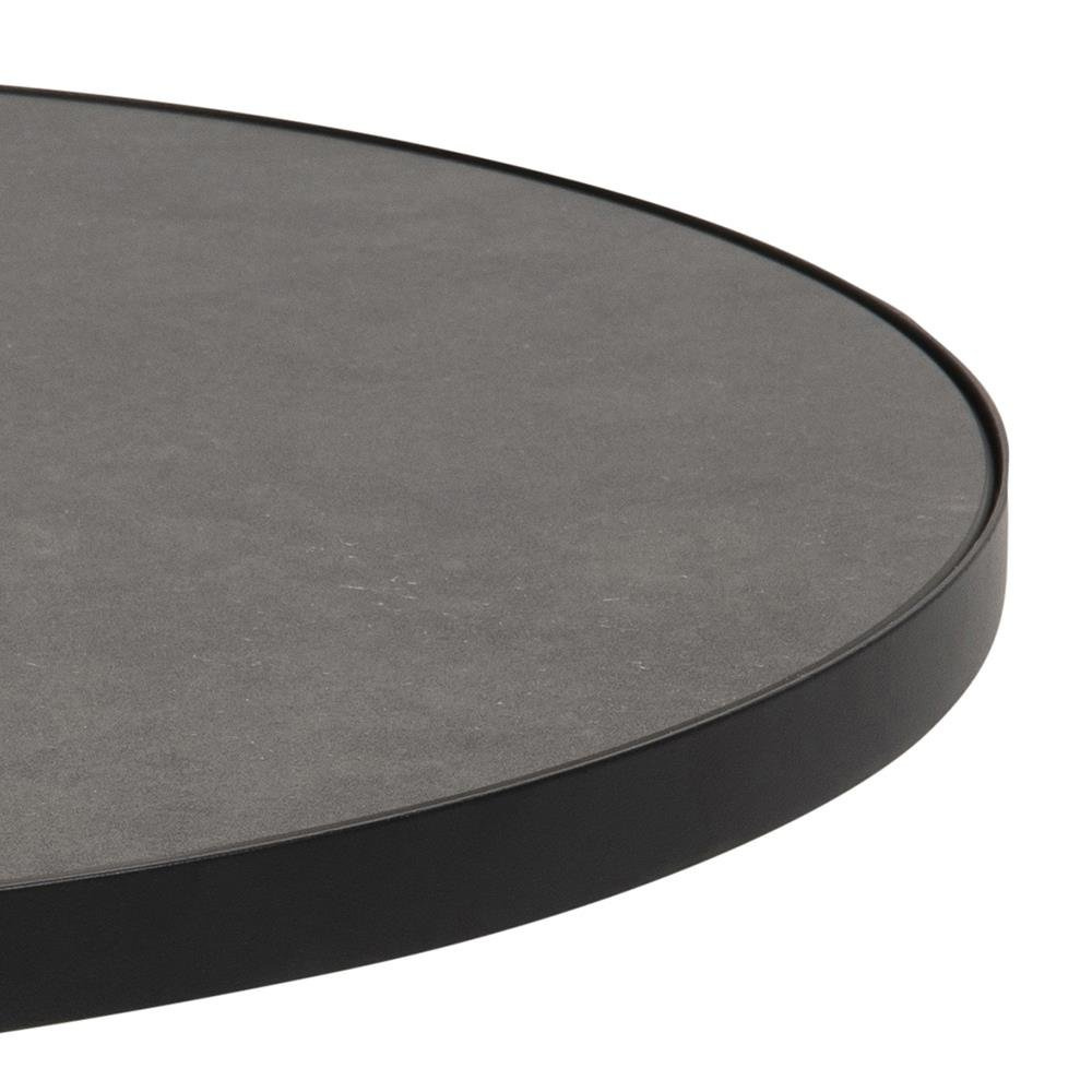 Stolik kawowy Soli okrągły 85 cm czarny nowoczesny szklano-ceramiczny do salonu Actona