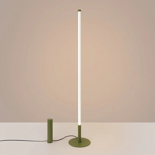 TRANG lampa stojąca LED do salonu nowoczesna oliwkowa 3000K