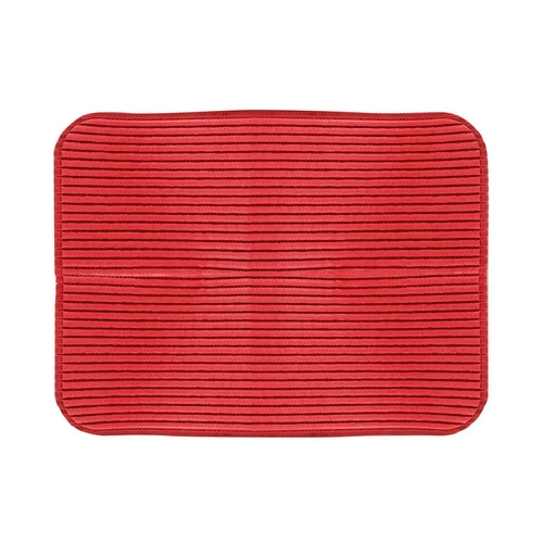 Intesi czerwona mikrofibrowa mata do suszenia naczyń nowoczesna na blat kompaktowa 45,5x35,5 cm