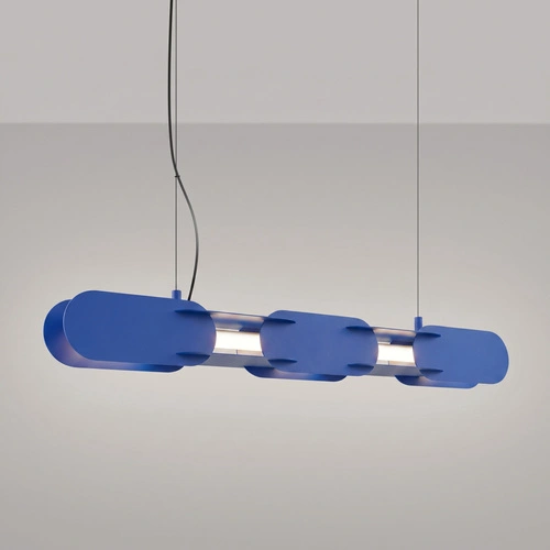 Lampa wisząca LED CHAIN 91 ultramaryna nowoczesna do salonu