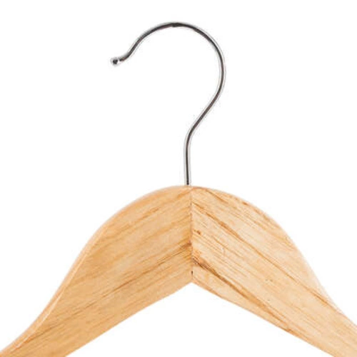 5five simply smart zestaw 8 drewnianych wieszaków na ubrania do szafy i garderoby naturalny