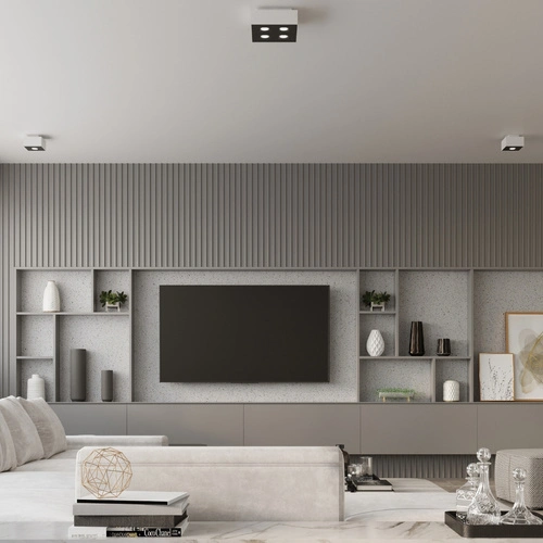 Plafon sufitowy biały MONO 2 nowoczesny metalowy do kuchni i salonu Sollux 2xGU10