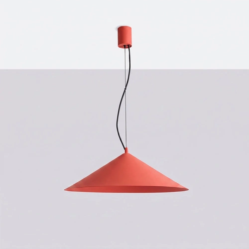 Lampa wisząca FINT czerwona LED regulowana do salonu nowoczesna