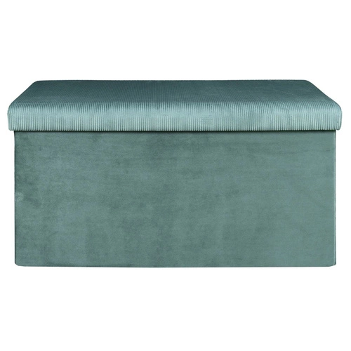 Pufa Intesi Velse morska sztruks prostokątna składana ze schowkiem do salonu 76x38 cm